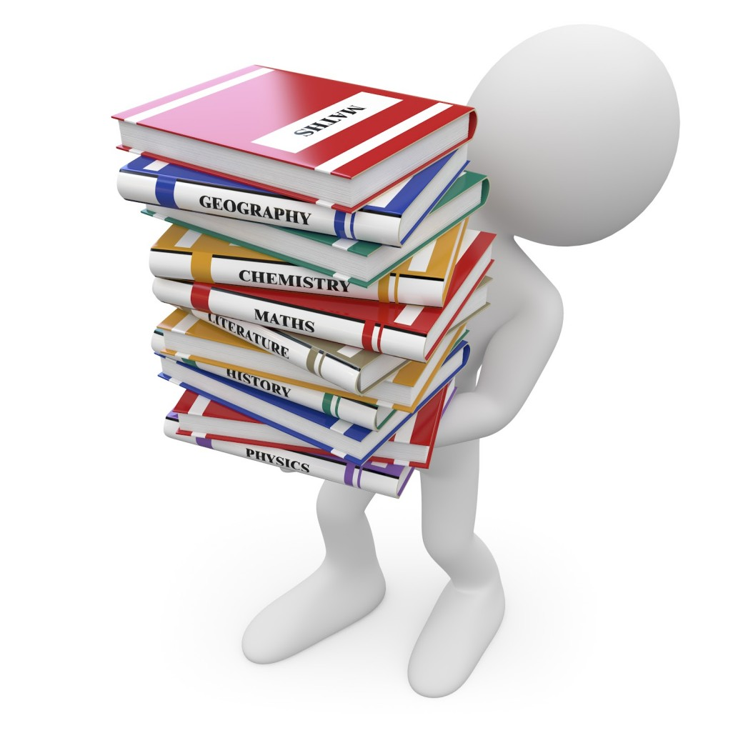 The Pipe Dream Curriculum: a figure carrying a stack of textbooks