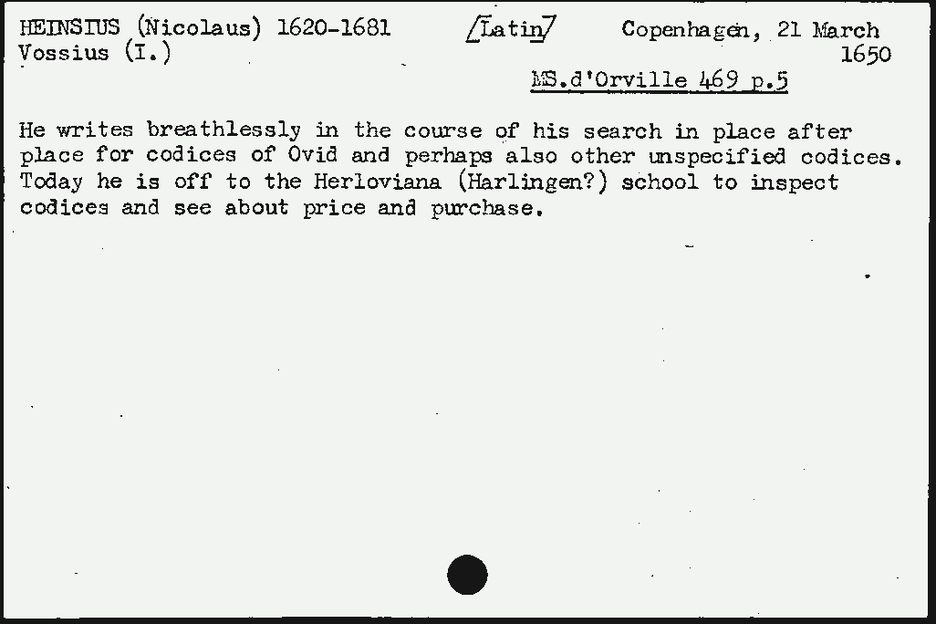 One of the Bodleian summaries