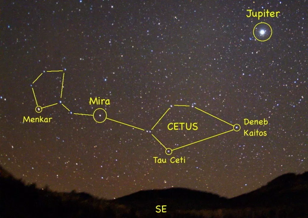Mira Ceti and Jupiter. [via]