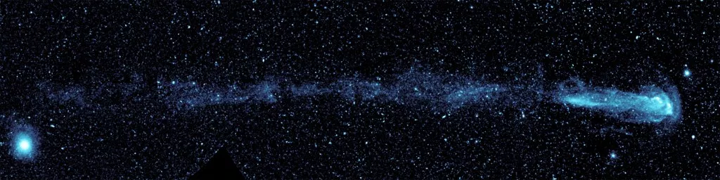 Mira Ceti composite taken by NASA&rsquo;s Galaxy Evolution Explorer. [via]