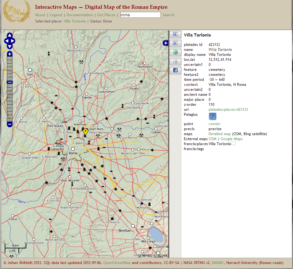 The Digital Map of the Roman Empire