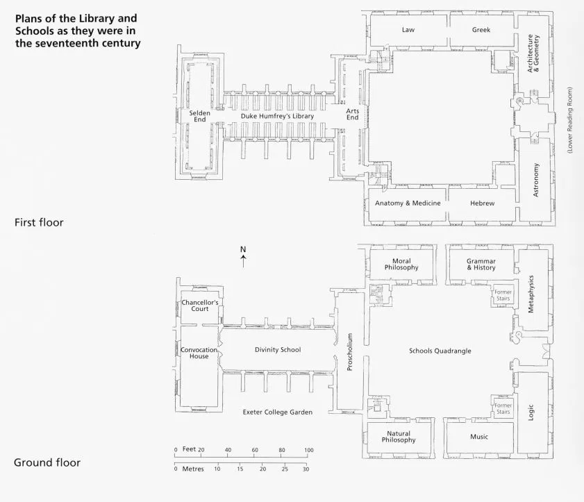 Plan of the Bodleian Library, Oxford.