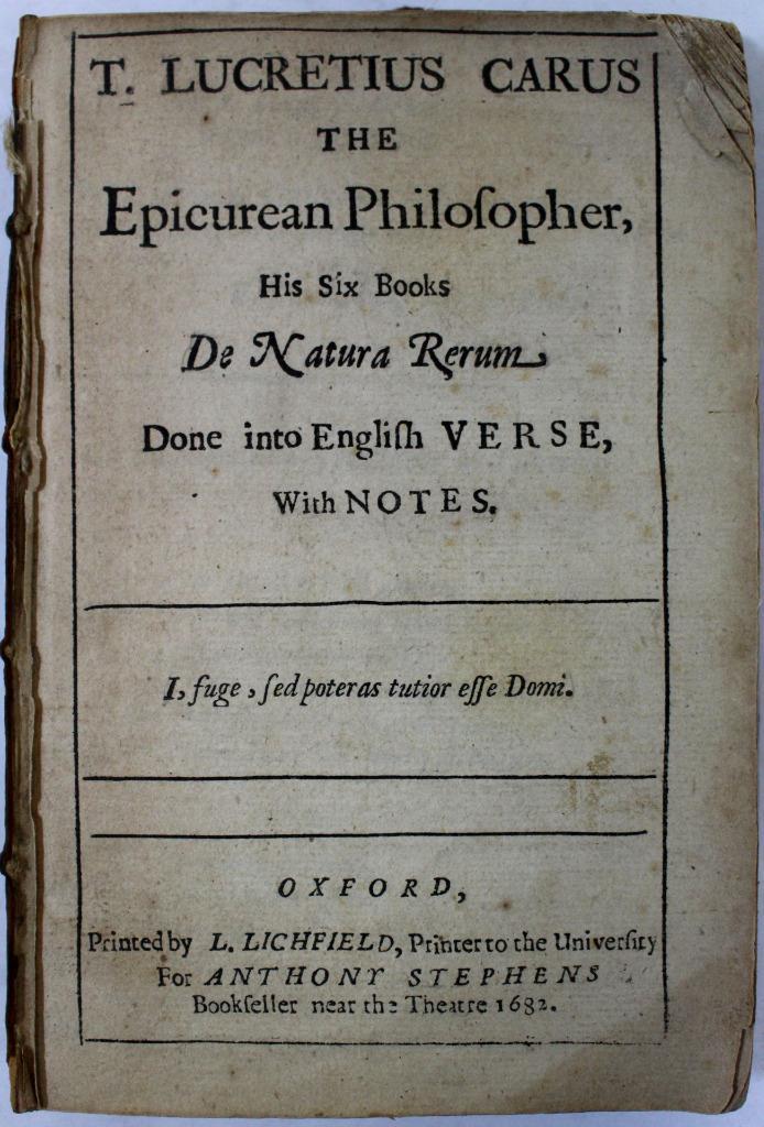 De rerum natura, 1682