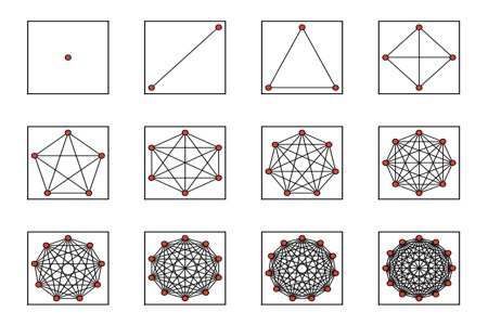 Maximally dense networks from sagemath.org