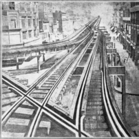 Lesson title image: engraving of intersecting railway tracks