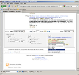 Figure 4.3: Saving and viewing EugenGarfield.isi