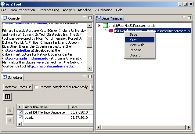 Figure 5.15: Viewing the database schema.
