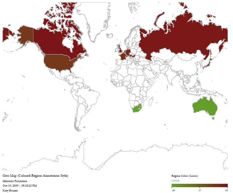 Figure 5.32: Geospatial map (region colored) of USPTO Patent influenza data.