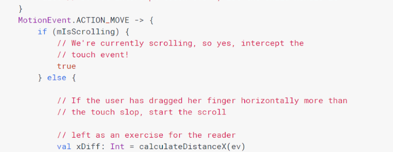 Fig 1. Android’s code for detecting ‘touch slop’. Notice the developers had my wife’s gender in mind.